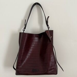 All saints leather bucket bag